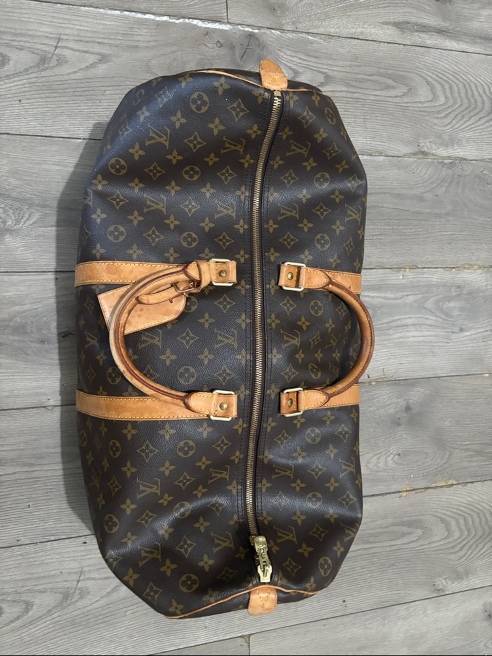 Louis Vuitton Monogram Keepall Duffle Bag - Brown & Tan - Picture 4 of 16